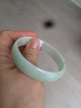 Load image into Gallery viewer, 52.9mm 100% natural Type A sunny green/white jadeite jade bangle AQ45-4140