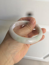 Load image into Gallery viewer, 56.2 mm certificated Type A 100% Natural light green/yellow/purple Jadeite Jade bangle AM7-7533