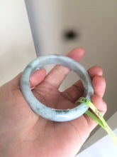 Load image into Gallery viewer, 55mm Certified type A 100% Natural green/white Jadeite bangle KS74-1313