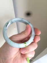 Load image into Gallery viewer, 55mm Certified type A 100% Natural green/white Jadeite bangle KS74-1313