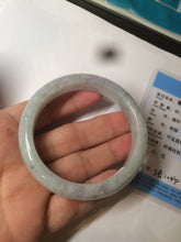 Load image into Gallery viewer, 54.5mm certified Type A 100% Natural green/purple/white jadeite jade bangle S50-7163