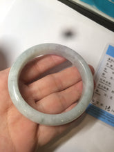 Load image into Gallery viewer, 54.5mm certified Type A 100% Natural green/purple/white jadeite jade bangle S50-7163