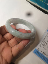 Load image into Gallery viewer, 54.5mm certified Type A 100% Natural green/purple/white jadeite jade bangle S50-7163
