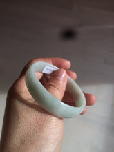 Load image into Gallery viewer, 52.9mm 100% natural Type A sunny green/white jadeite jade bangle AQ45-4140