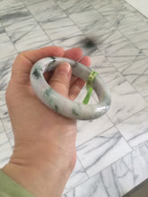 Load image into Gallery viewer, 58.5mm certified Type A 100% Natural green/purple Jadeite Jade bangle AH46-6207