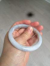 Load image into Gallery viewer, 58mm certified type A 100% Natural light purple white jadeite jade bangle AS8-0934