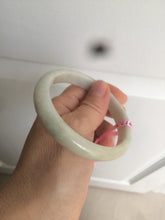 Load image into Gallery viewer, 57.5mm Certified Type A 100% Natural light green Jadeite Jade bangle AQ44