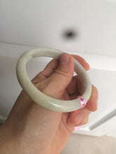 Load image into Gallery viewer, 57.5mm Certified Type A 100% Natural light green Jadeite Jade bangle AQ44