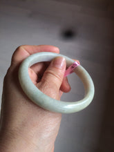 Load image into Gallery viewer, 57.5mm Certified Type A 100% Natural light green Jadeite Jade bangle AQ44