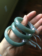 Load image into Gallery viewer, Certified 48.3mm type A 100% Natural green/blue Jadeite Jade bangle group K50