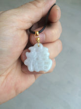Load image into Gallery viewer, 100% Natural light green/white jadeite Jade blessed fortune pendant AF23