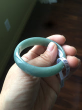 Load image into Gallery viewer, Certified 48.3mm type A 100% Natural green/blue Jadeite Jade bangle group K50