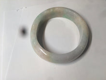 Load image into Gallery viewer, 48mm Type A 100% Natural sunny green/purple/yellow ovalJadeite Jade bangle X105-9226