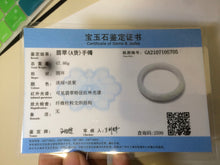 Load image into Gallery viewer, 55.9mm certified 100% natural green/white/purple jadeite jade bangle Z69-5705
