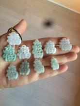 Load image into Gallery viewer, 100% Natural light green/white jadeite Jade blessed fortune pendant AF23