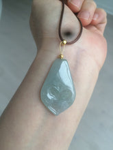 Load image into Gallery viewer, 100% Natural light green love pinky promise jadeite Jade pendant necklace AB80-4358 Best gift for valentines!