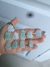 Load image into Gallery viewer, 100% Natural light green/white jadeite Jade blessed fortune pendant AF23