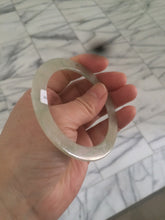 Load image into Gallery viewer, 55.2 mm certified Type A 100% Natural icy green/yellow super thin Jadeite bangle AH48-1451