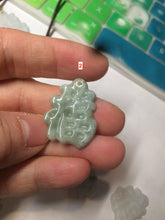 Load image into Gallery viewer, 100% Natural light green/white jadeite Jade blessed fortune pendant AF23