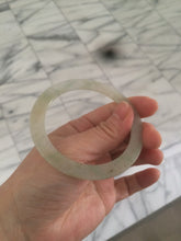 Load image into Gallery viewer, 55.2 mm certified Type A 100% Natural icy green/yellow super thin Jadeite bangle AH48-1451