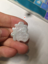 Load image into Gallery viewer, 100% Natural light green/white jadeite Jade blessed fortune pendant AF23