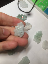 Load image into Gallery viewer, 100% Natural light green/white jadeite Jade blessed fortune pendant AF23