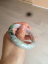 Load image into Gallery viewer, 53.7mm Certified Type A 100% Natural green/purple/brown Jadeite Jade bangle AR58-0523