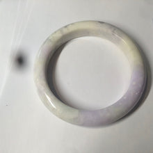 Load image into Gallery viewer, 56.6mm Certified Type A 100% Natural Sage Green/Thistle purple/cream beige Jadeite Jade bangle X107-0542