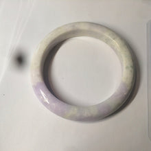 Load image into Gallery viewer, 56.6mm Certified Type A 100% Natural Sage Green/Thistle purple/cream beige Jadeite Jade bangle X107-0542