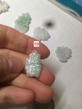 Load image into Gallery viewer, 100% Natural light green/white jadeite Jade blessed fortune pendant AF23