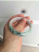 Load image into Gallery viewer, 53.7mm Certified Type A 100% Natural green/purple/brown Jadeite Jade bangle AR58-0523