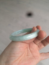 Load image into Gallery viewer, 54mm certified Type A 100% Natural watery sunny green/white jadeite jade bangle AB78-5444