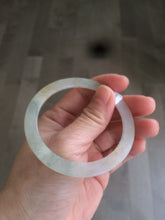 Load image into Gallery viewer, 54.3mm certified Type A 100% Natural icy light green/yellow thin Jadeite bangle AH51-1455