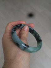 Load image into Gallery viewer, 59mm Certified Type A 100% Natural green black blue Jadeite Jade bangle AQ42-2259