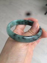 Load image into Gallery viewer, 51mm certified Type A 100% Natural green/blue oval Jadeite Jade bangle AQ41-2254