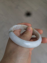 Load image into Gallery viewer, 57.7mm type A 100% Natural light purple white Jadeite Jade bangle AD69