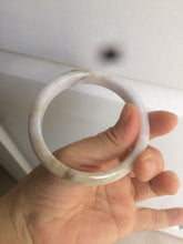 Load image into Gallery viewer, 57.7mm type A 100% Natural light purple white Jadeite Jade bangle AD69