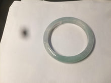 Load image into Gallery viewer, 54mm certified Type A 100% Natural watery sunny green/white jadeite jade bangle AB78-5444