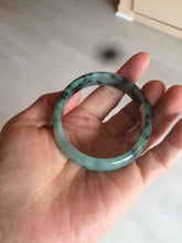Load image into Gallery viewer, 51mm certified Type A 100% Natural green/blue oval Jadeite Jade bangle AQ41-2254
