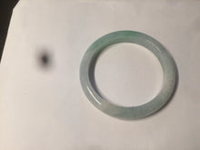 Load image into Gallery viewer, 54mm certified Type A 100% Natural watery sunny green/white jadeite jade bangle AB78-5444