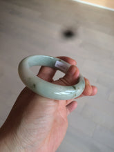 Load image into Gallery viewer, 54.7mm certified 100% natural type A light green/white/brown jadeite jade bangle X116-7753
