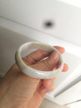 Load image into Gallery viewer, 52mm certified Type A 100% Natural green/purple oval Jadeite Jade bangle AQ40