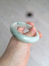Load image into Gallery viewer, 54.7mm certified 100% natural type A light green/white/brown jadeite jade bangle X116-7753