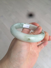 Load image into Gallery viewer, 54.7mm certified 100% natural type A light green/white/brown jadeite jade bangle X116-7753