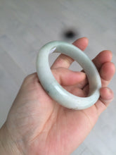 Load image into Gallery viewer, 54.7mm certified 100% natural type A light green/white/brown jadeite jade bangle X116-7753