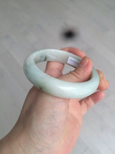 Load image into Gallery viewer, 54.7mm certified 100% natural type A light green/white/brown jadeite jade bangle X116-7753