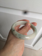 Load image into Gallery viewer, 54.7mm certified 100% natural type A light green/white/brown jadeite jade bangle X116-7753