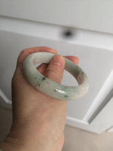 Load image into Gallery viewer, 54.7mm certified 100% natural type A light green/white/brown jadeite jade bangle X116-7753