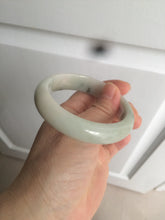 Load image into Gallery viewer, 54.7mm certified 100% natural type A light green/white/brown jadeite jade bangle X116-7753