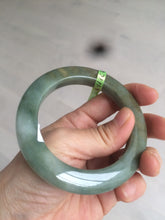 Load image into Gallery viewer, Sold! please don't order. Thanks 56mm certified 100% natural Type A dark green/gray/brown jadeite jade bangle Y84-7333